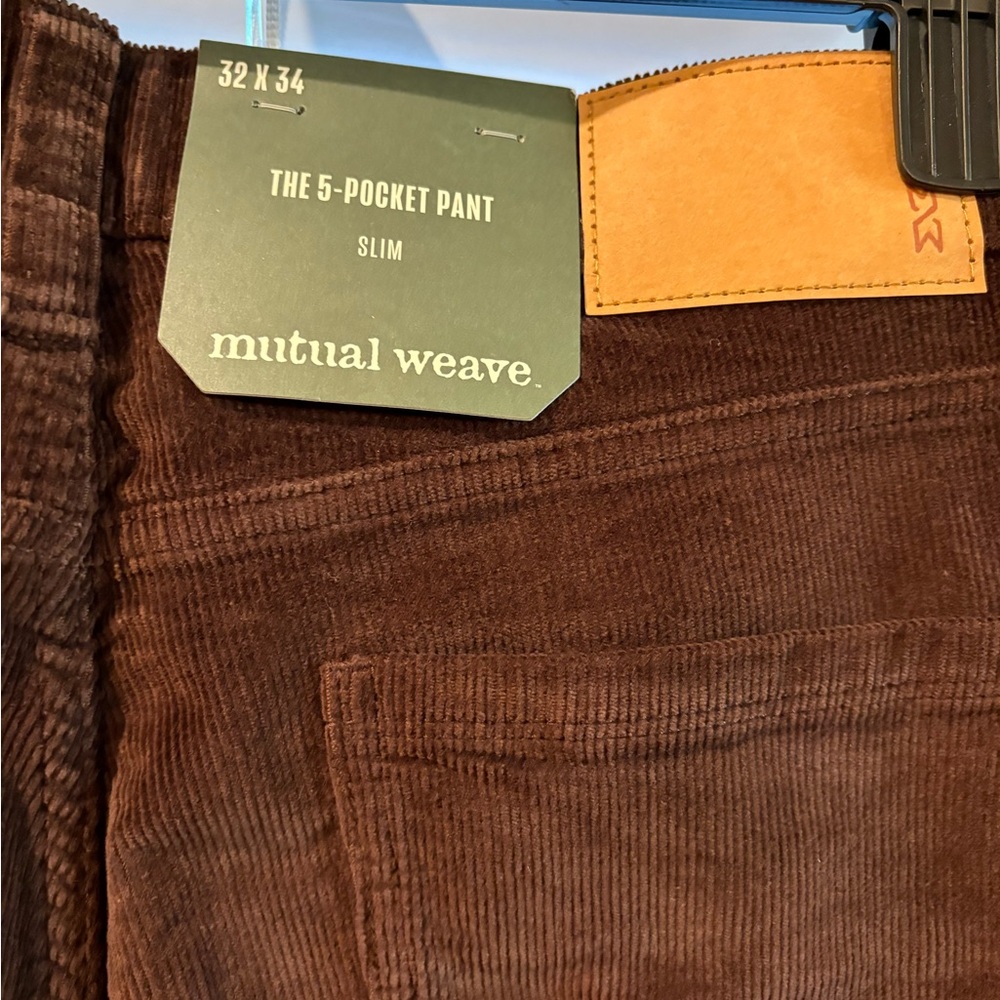 Men's Corduroy Pants in Rich Brown NWT size 32x34 - Picture 5 of 7